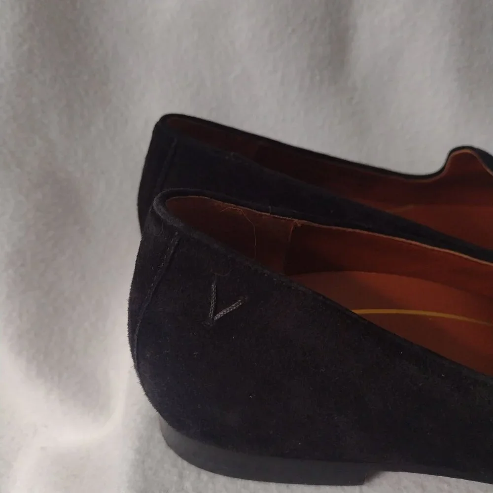 Vionic Willa Black Suede Loafers 8 Comfort Slip-On Business Casual Shoes - Picture 3 of 10